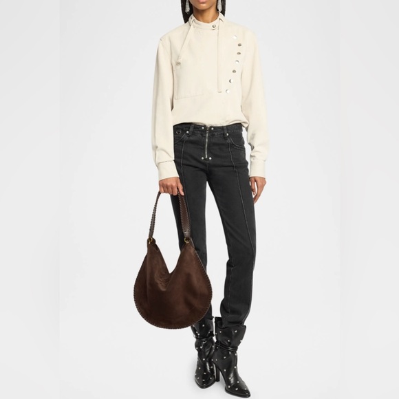 *NWT* Isabel Marant Oskan Soft Suede Hobo Bag - Picture 6 of 7